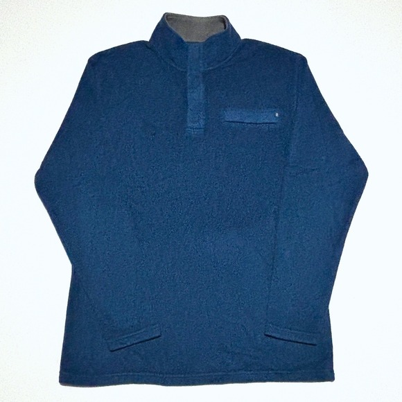 Free Fly Apparel Other - Free Fly Men's Lg Bamboo Gray Pullover Snap Fleece 1/4 Zip Mock Neck Gorpcore